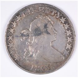 1806 KNOB 6 LARGE STARS BUST HALF AU OLD CLEANING