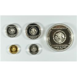 CLASSIC VERACRUZ CULTURE GOLD / SILVER PROOF SET! RARE!