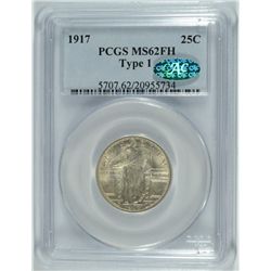 1917 I STANDING LIBERTY QUARTER PCGS MS-62 FH (CAC)