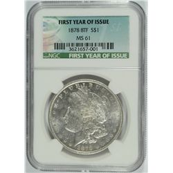 1878 8 TF MORGAN DOLLAR NGC MS-61
