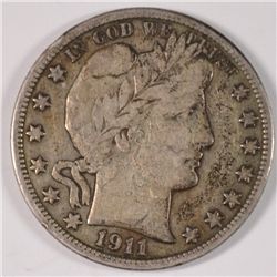 1911 BARBER HALF DOLLAR, VF