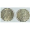 Image 2 : ( 2 ) 1922 PEACE SILVER DOLLAR, BOTH AU/BU