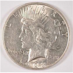 1923-D PEACE DOLLAR, AU/BU