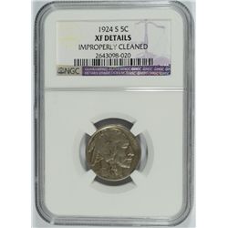 1924-S BUFFALO NICKEL NGC XF DETAILS