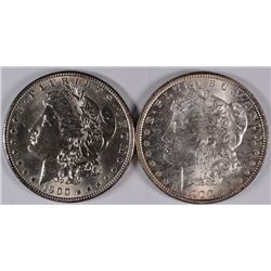 MORGAN DOLLARS - 1900 MS63 & 1900-O MS62