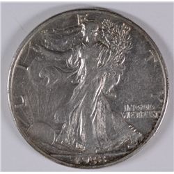 1938-D WALKING LIBERTY HALF, XF CLEANED