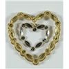 Image 2 : 10k HEART EARRING/PENDANT SET (WHITE/YELLOW GOLD) (1.9 dwt) Looks New!