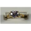 Image 1 : 10k YELLOW GOLD HEART SHAPE TANZANITE RING SIZE 6 (2.1 dwt)