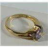 Image 3 : 10k YELLOW GOLD HEART SHAPE TANZANITE RING SIZE 6 (2.1 dwt)
