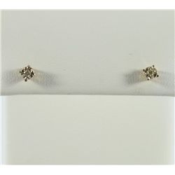 10k DIAMOND STUD EARRINGS, WORN BUT NICE CONDITION (.3 dwt)