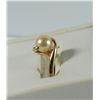 Image 2 : 10k YELLOW GOLD FASHION RING "PEARL LOOK" SIZE 6 3/4 (2.1 dwt)
