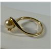 Image 3 : 10k YELLOW GOLD FASHION RING "PEARL LOOK" SIZE 6 3/4 (2.1 dwt)