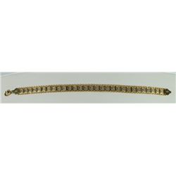 10k YELLOW GOLD BRACELET AURAFIN 7" LIGHTLY WORN, NICE (3.1 dwt)