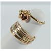 Image 2 : 2 - 14K TRI-COLORED RINGS, 1- SIZE 7 MULTI BAND & 1- SIZE 3 PINKY RING w/HEARTS