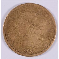 1835 $5 CLASSIC HEAD GOLD