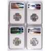 Image 2 : LOT OF ( 2 ) 1955 & ( 2 ) 1955-D WASHINGTON QUARTERS, NGC MS-65