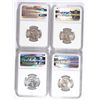 Image 2 : LOT OF ( 4 ) WASHINGTON QUARTERS, NGC MS-65:  ( 1 ) 1962 & ( 3 ) 1962-D