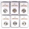 Image 1 : LOT OF ( 6 ) 1964-D WASHINGTON QUARTERS,  NGC MS-65