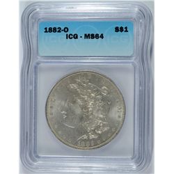 1882-O MORGAN DOLLAR ICG MS-64