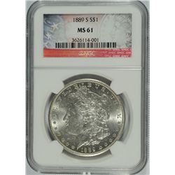 1889-S MORGAN DOLLAR NGC MS-61