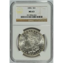 1896 MORGAN DOLLAR NGC MS-63