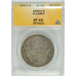 1896-S MORGAN DOLLAR ANACS EF-45