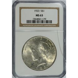 1923 PEACE DOLLAR NGC MS-63