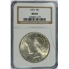 Image 1 : 1923 PEACE DOLLAR NGC MS-63