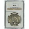 Image 1 : 1927-D PEACE DOLLAR NGC MS-61