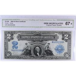 1899 $2 SILVER CERTIFICATE  CGA 67 (STAR)