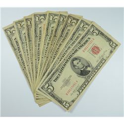 (10) $5 RED SEAL'S