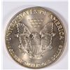 Image 2 : 1991 AMERICAN SILVER EAGLE, UNC SOME TONING ON THE OBVERSE