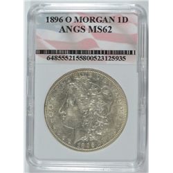 1896-O MORGAN DOLLAR ANGS MS-62 LOOKS AU