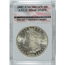 1882-S MORGAN DOLLAR ANGS MS-68 DMPL LOOKS CH/GEM BU