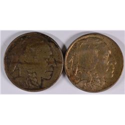1913 Type 1 AU & Type 2 XF/AU BUFFALO NICKELS (2)