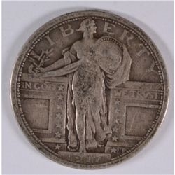 1917 TYPE 1 STANDING LIBERTY QUARTER, VF