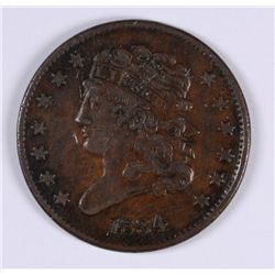 1834 HALF CENT XF-45