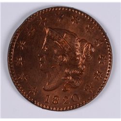1820 LARGE CENT MS-65 RED