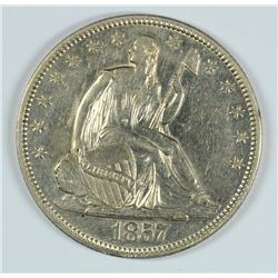 1857 SEATED HALF DOLLAR MS-62