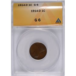 1914-D LINCOLN CENT ANACS GOOD-6