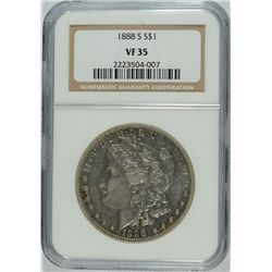 1888-S MORGAN DOLLAR NGC VF-35