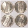 Image 2 : 1922, 1923, 1924, AND 1925 PEACE SILVER DOLLARS ALL CH UNC.