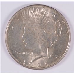 1926-S PEACE SILVER DOLLAR, MS-63+ WHITE