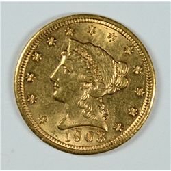 1903 $2.5 GOLD LIBERTY AU/BU