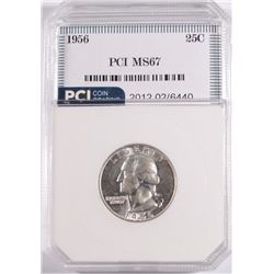 1956 WASHINGTON QUARTER, PCI MS-67