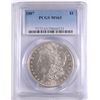 Image 1 : 1887 MORGAN SILVER DOLLAR, PCGS MS-63