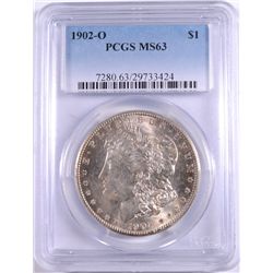 1902-O MORGAN SILVER DOLLAR, PCGS MS-63