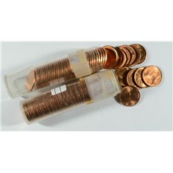 LOT OF ( 2 ) ORIGINAL GEM BU ROLLS OF 1950-S LINCOLN CENTS