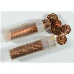 LOT OF ( 2 ) ORIGINAL GEM BU ROLLS OF 1953 LINCOLN CENTS