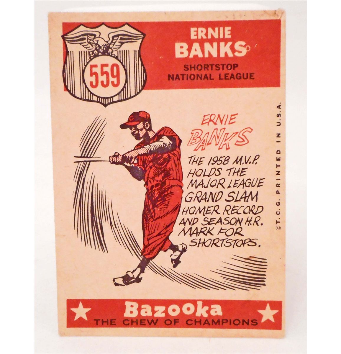 1959 TOPPS #559 ERNIE BANKS BASEBALL CARD